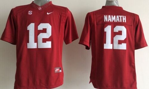 Crimson Tide #12 Joe Namath Red Stitched Youth NCAA Jersey - Click Image to Close